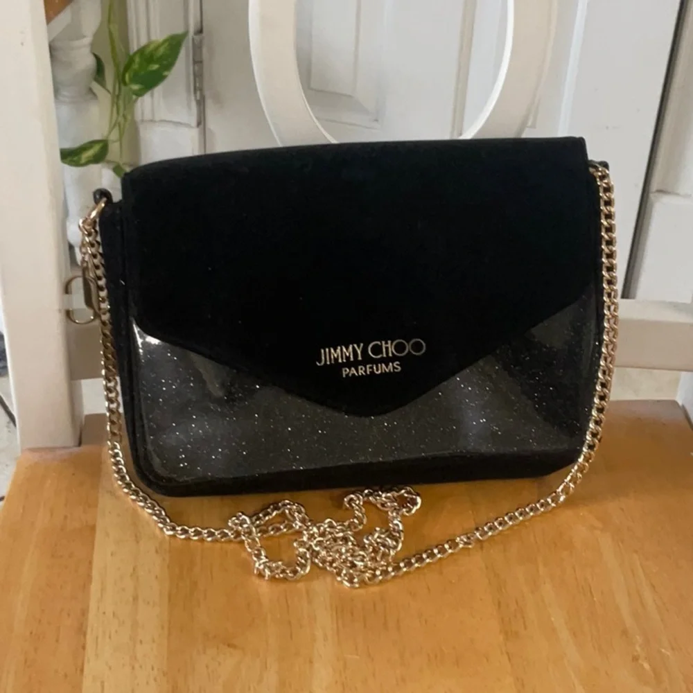 Jimmy Choo Black Crossbody Bag with Gold Chain - Picture 3 of 8